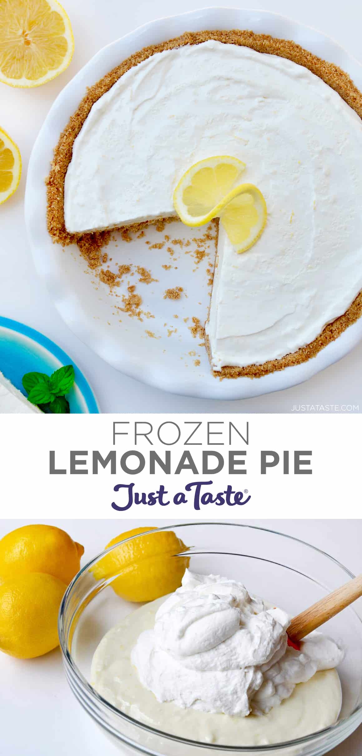 Frozen Lemonade Pie Just a Taste