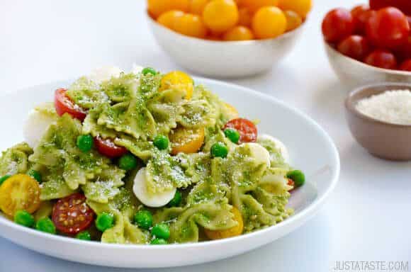 Pea Pesto Pasta Salad