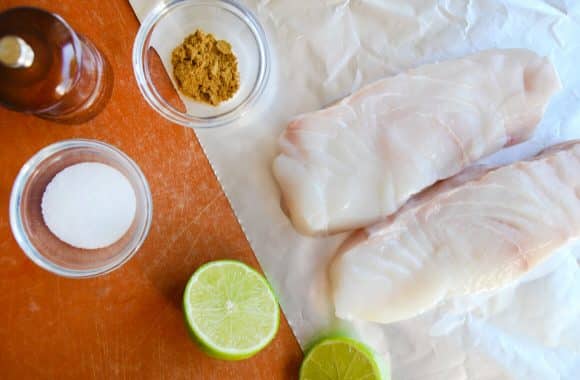 Fish Taco Salad with Avocado Dressing