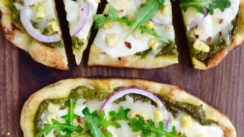Grilled Flatbread Pizzas with Avocado Pesto Photo