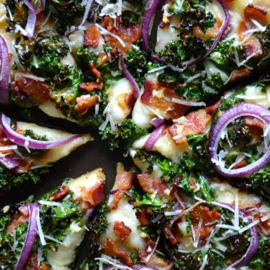 FRIDAY: Garlicky Kale and Bacon Pizza