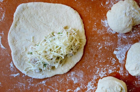 Cheesy Garlic Chicken Calzones Photo