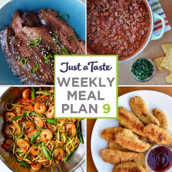 Weekly Meal Plan 9 and Shopping List