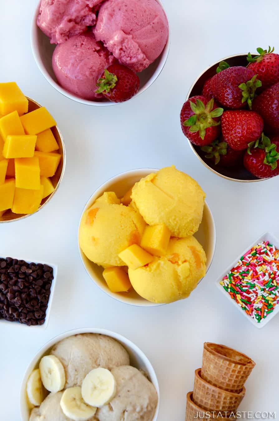 5Minute Healthy Strawberry Frozen Yogurt Just a Taste