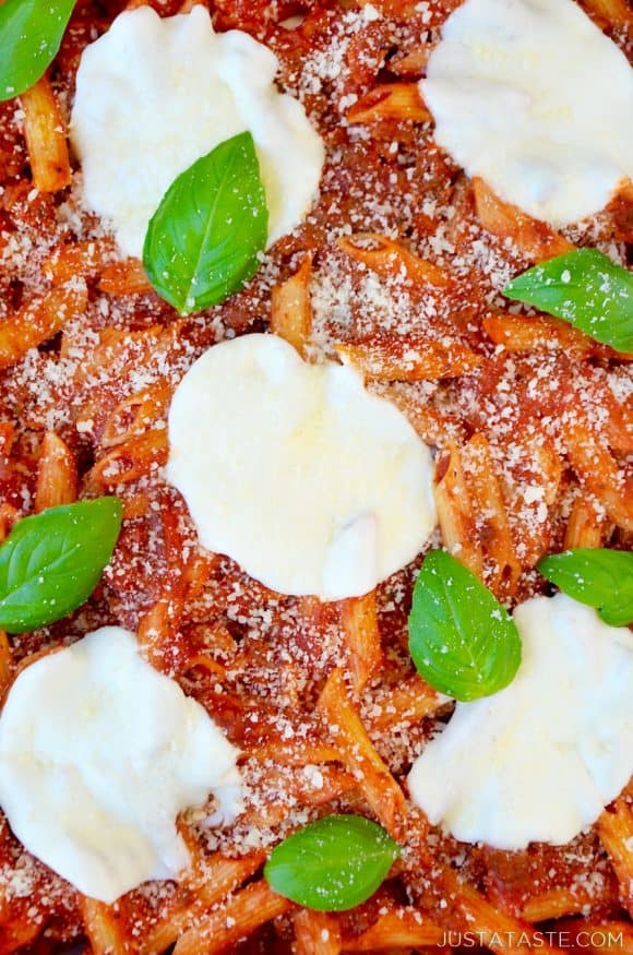Cheesy Baked Penne Pasta with Sausage Recipe