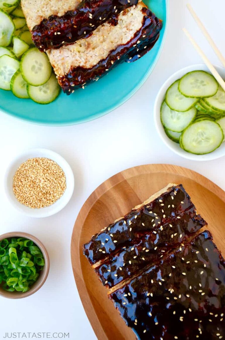Glazed Asian Chicken Meatloaf Just a Taste