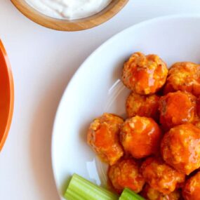 Baked Buffalo Chicken Meatballs Recipe