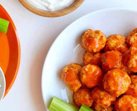 Baked Buffalo Chicken Meatballs Recipe