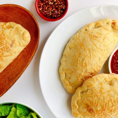 WEDNESDAY: Cheesy Garlic Chicken Calzones