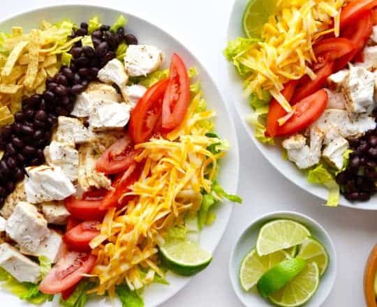 Fish Taco Salad with Avocado Dressing
