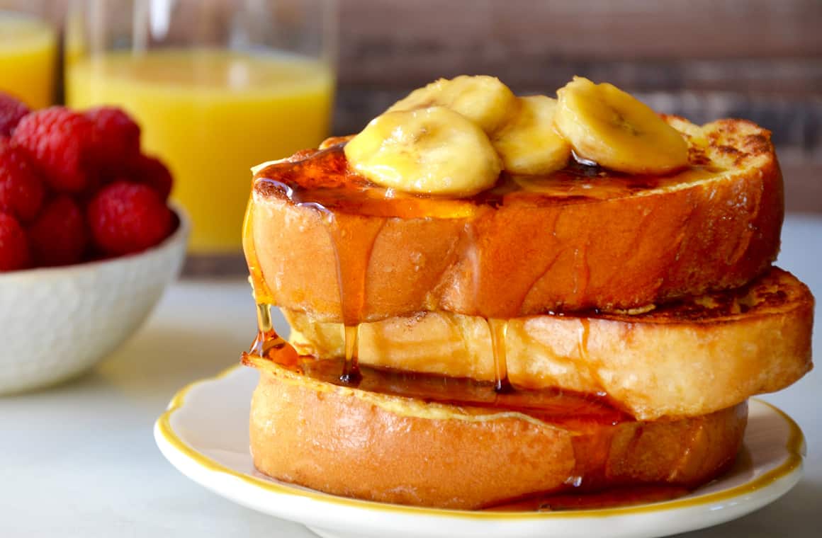 Easy French Toast with Caramelized Bananas Just a Taste Easy French Toast with Caramelized Bananas Just a Taste