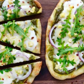 Grilled Flatbread Pizzas with Avocado Pesto Recipe