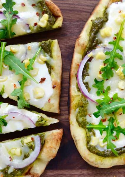 Grilled Flatbread Pizzas with Avocado Pesto Recipe