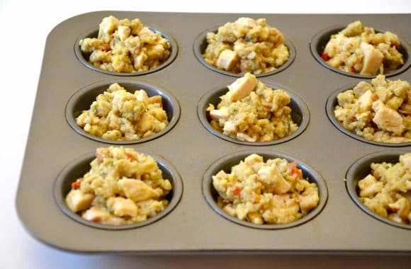 Thanksgiving Leftover Turkey and Stuffing Muffins Recipe