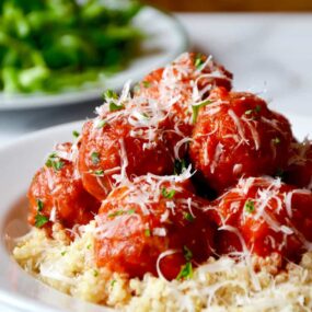 Baked Turkey Meatballs with Quinoa Recipe