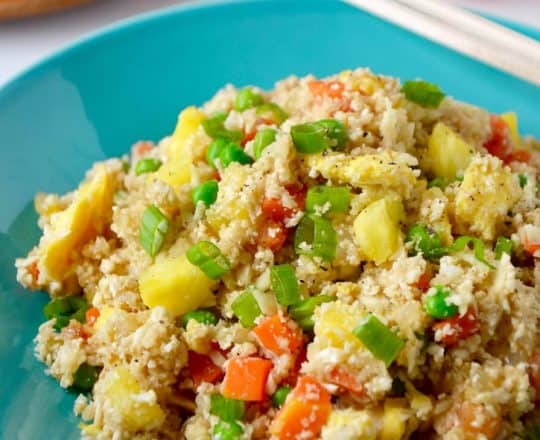 Cauliflower Fried “Rice” with Pineapple