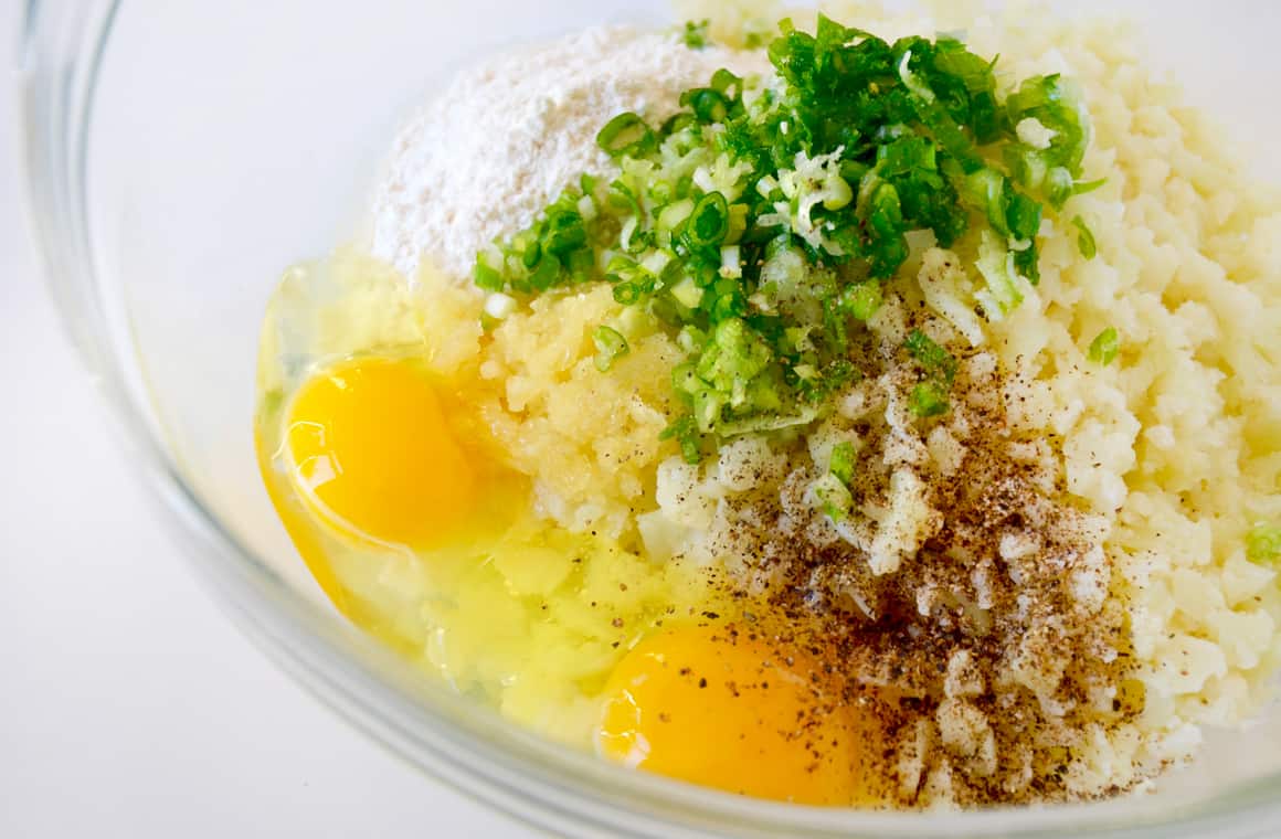 Healthy Cauliflower Fritters Just a Taste