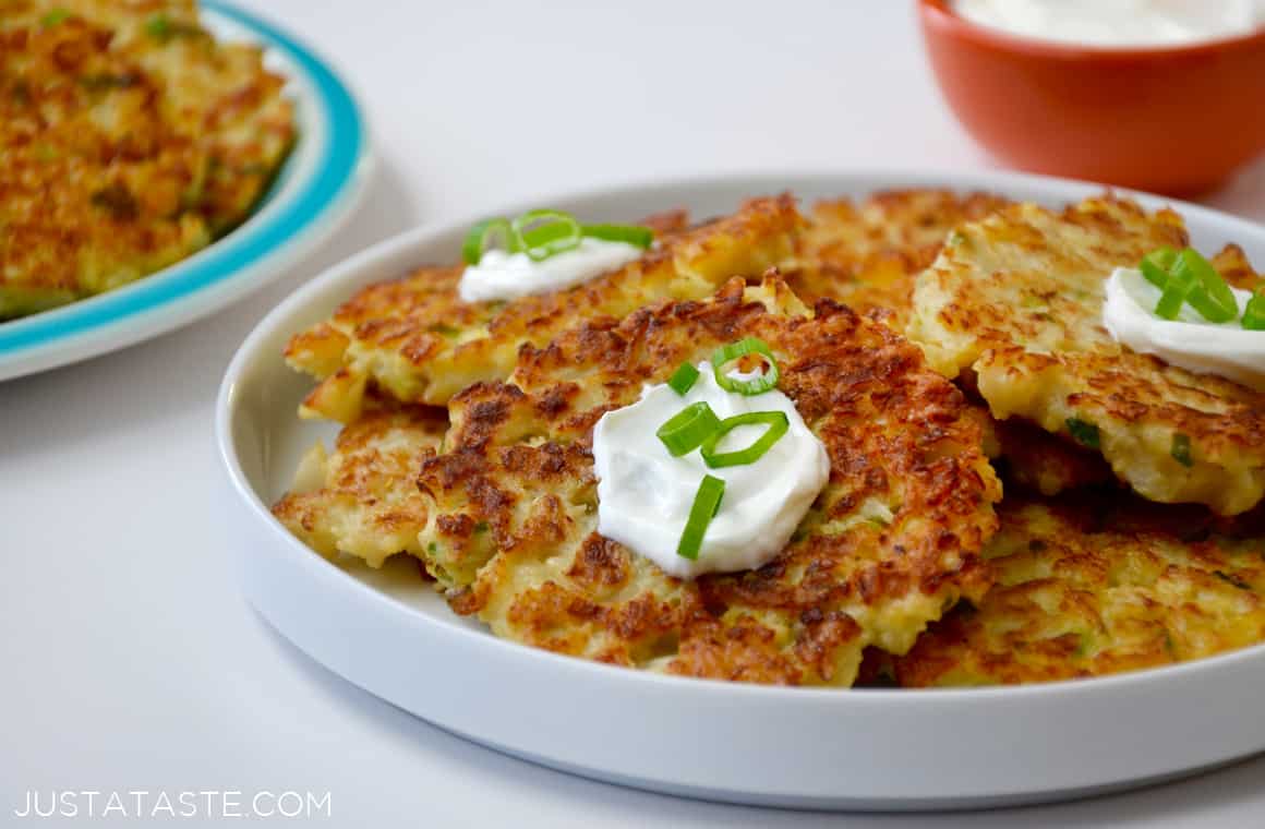 Healthy Cauliflower Fritters Just a Taste