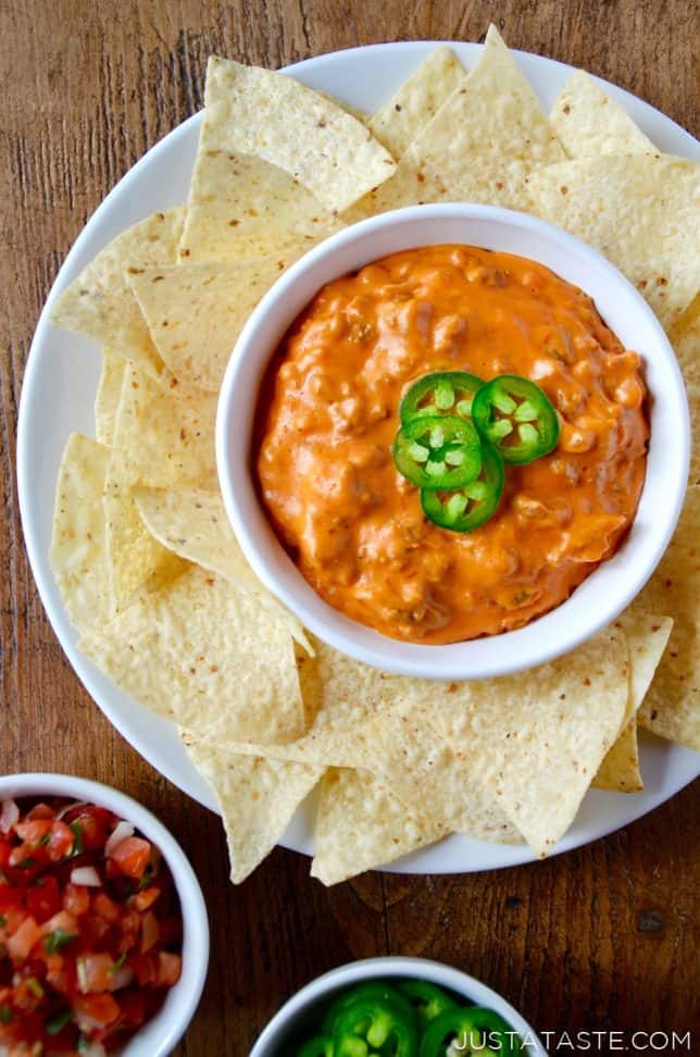 Slow Cooker Queso Dip Just a Taste