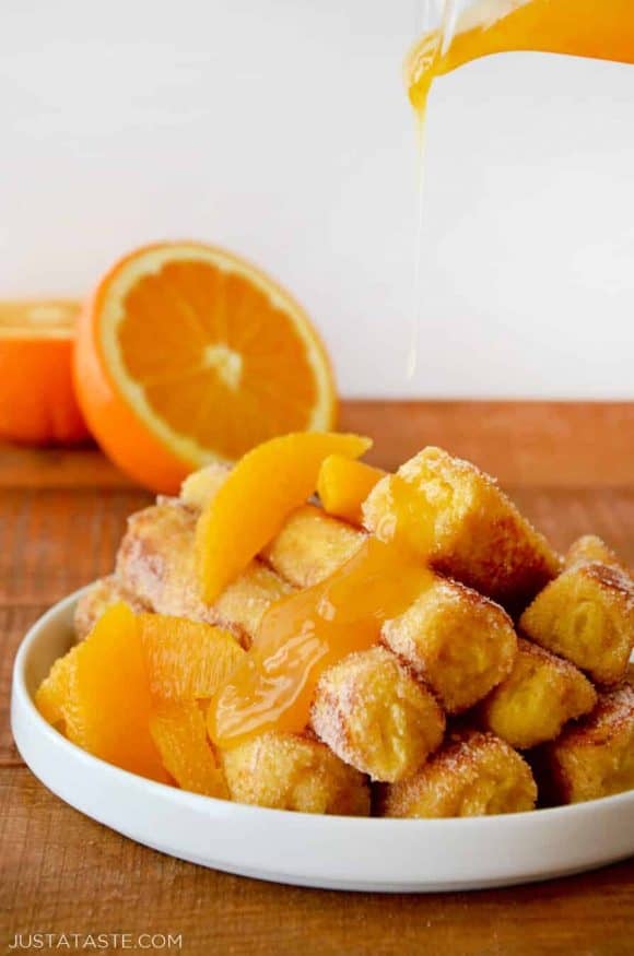 French Toast Roll-Ups with Orange Syrup Recipe