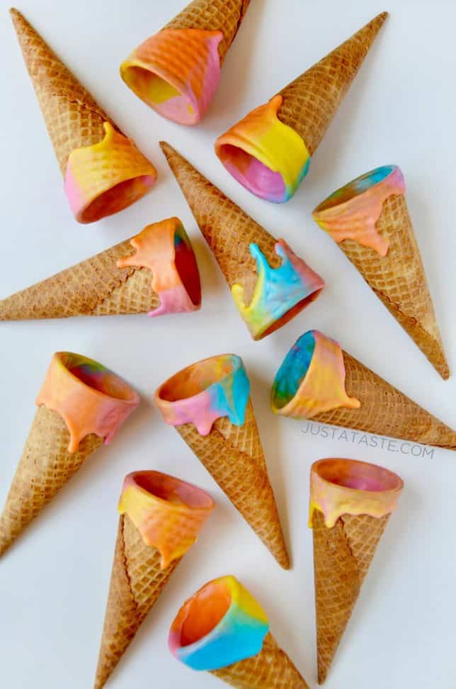 Unicorn Ice Cream Cones Just a Taste