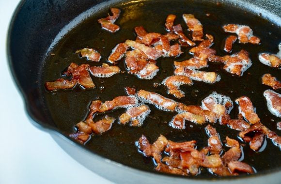 Garlicky Skillet Corn with Bacon Recipe