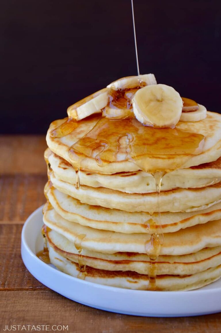 Banana Sour Cream Pancakes Just a Taste