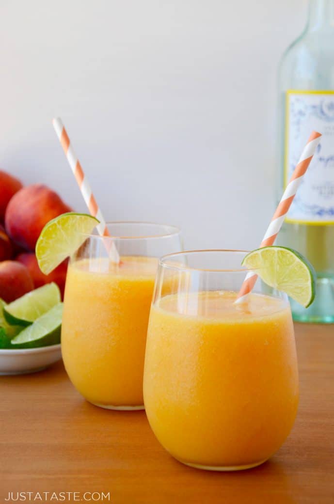 Peach Wine Slushies Just a Taste