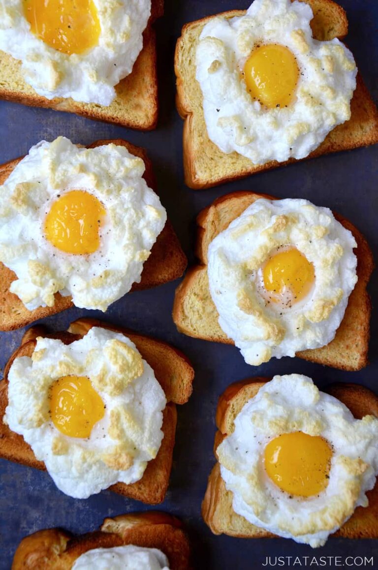 Cloud Eggs on Toast Just a Taste