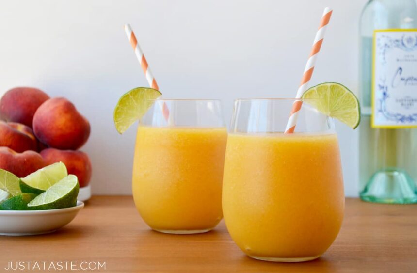 Peach Wine Slushies Just a Taste