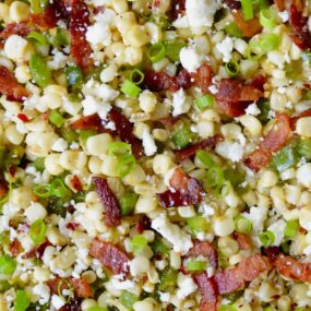 Garlicky Skillet Corn with Bacon Recipe