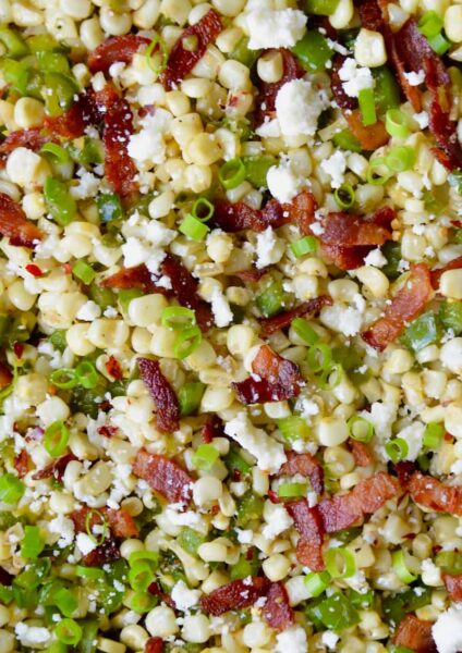 Garlicky Skillet Corn with Bacon Recipe