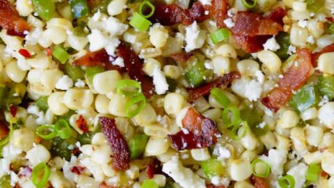 Garlicky Skillet Corn with Bacon Recipe