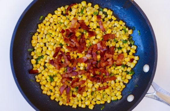 Sweet Corn Pancakes with Bacon Recipe