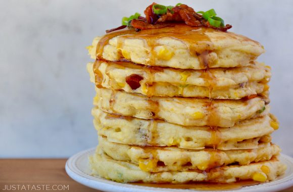 Sweet Corn Pancakes with Bacon Recipe