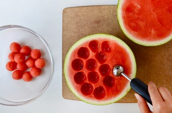 Watermelon Salad with Balsamic Syrup Recipe