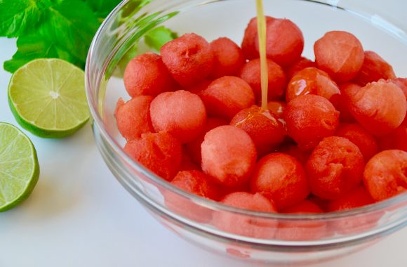 Watermelon Salad with Balsamic Syrup Recipe