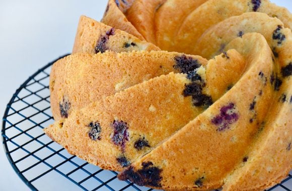Blueberry Cream Cheese Pound Cake Recipe
