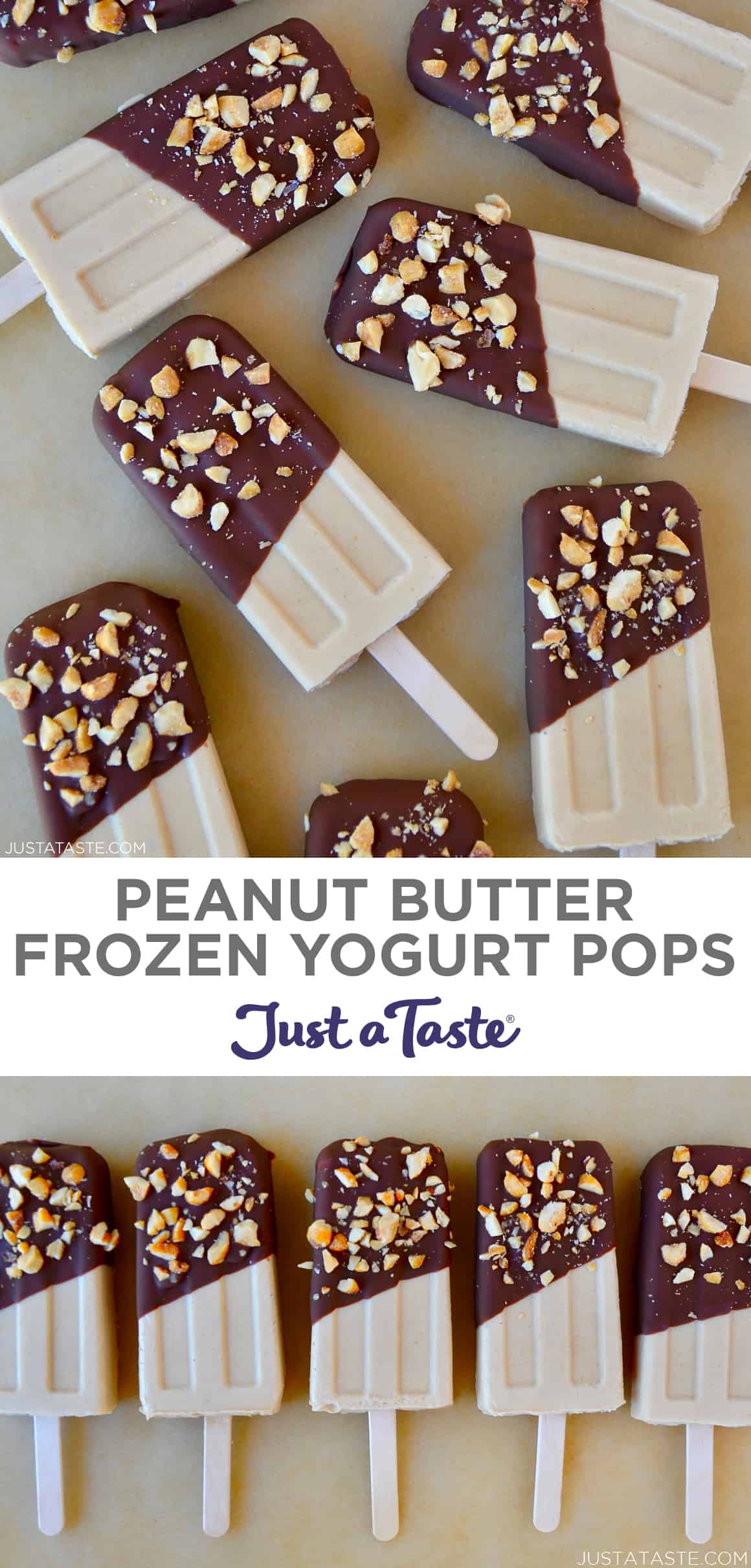 Peanut Butter Frozen Yogurt Pops Just a Taste