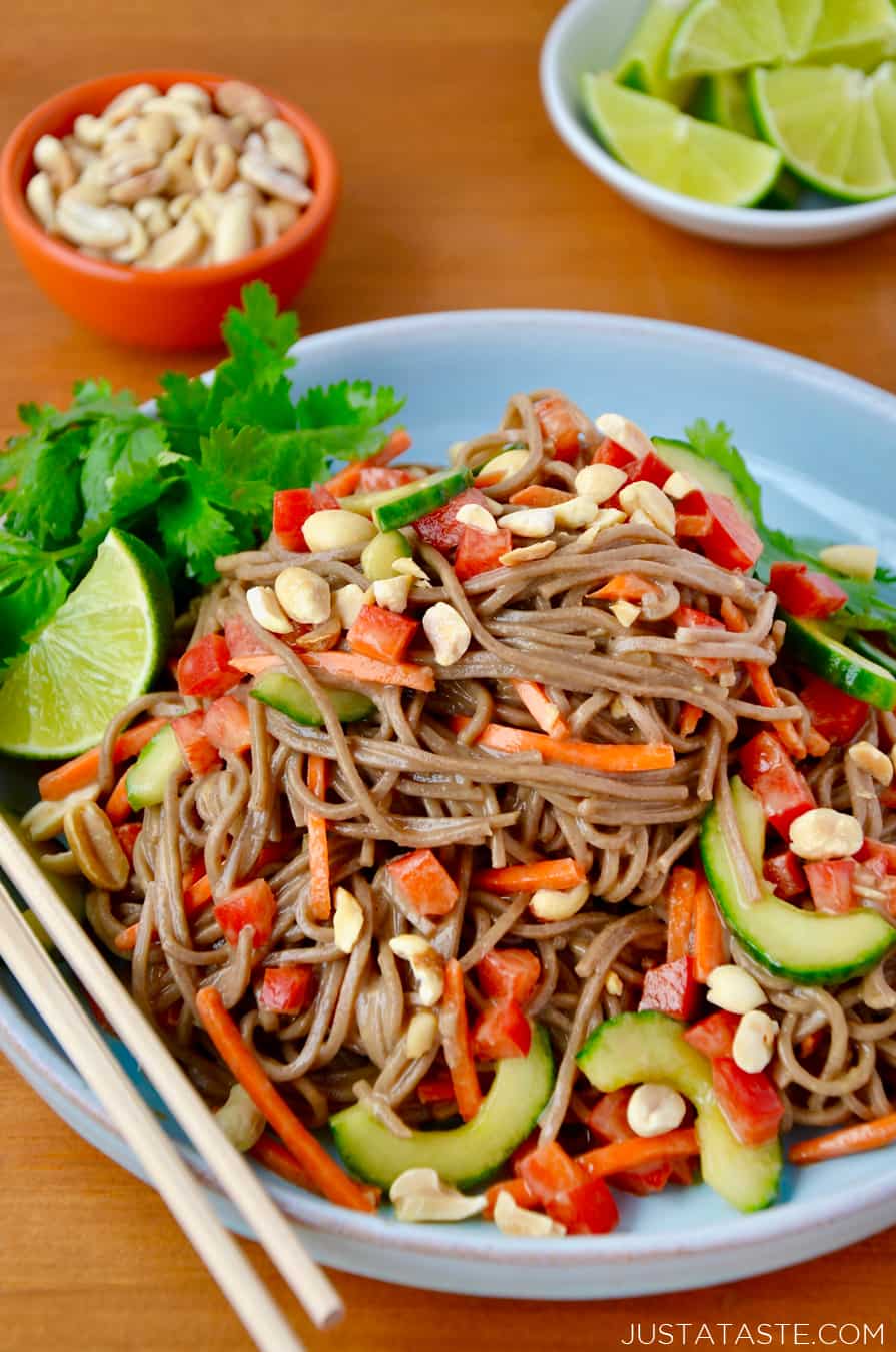 Sesame Peanut Soba Noodle Salad