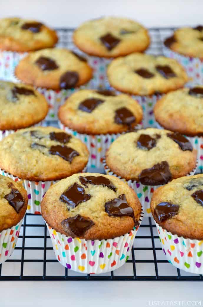 Banana Chocolate Chunk Muffins Just a Taste