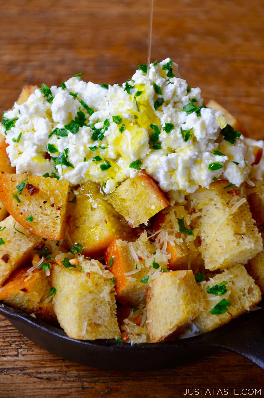 Cheesy Garlic Bread with Ricotta  Just a Taste