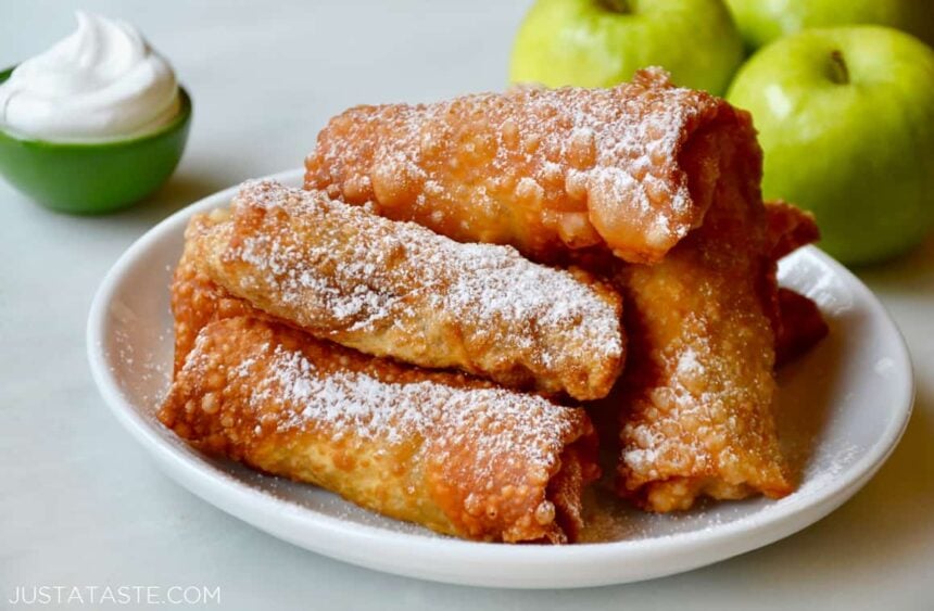 Apple Pie Egg Rolls Just a Taste
