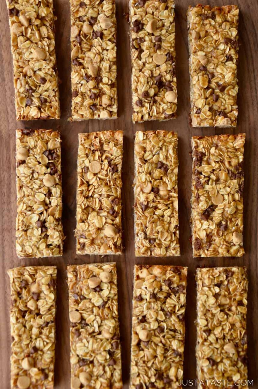 Homemade Peanut Butter Granola Bars Just a Taste