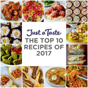 A collage of the Top 10 recipes of 2017 on Just a Taste