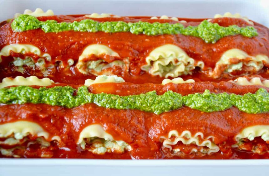 Easy Pesto Lasagna RollUps Just a Taste
