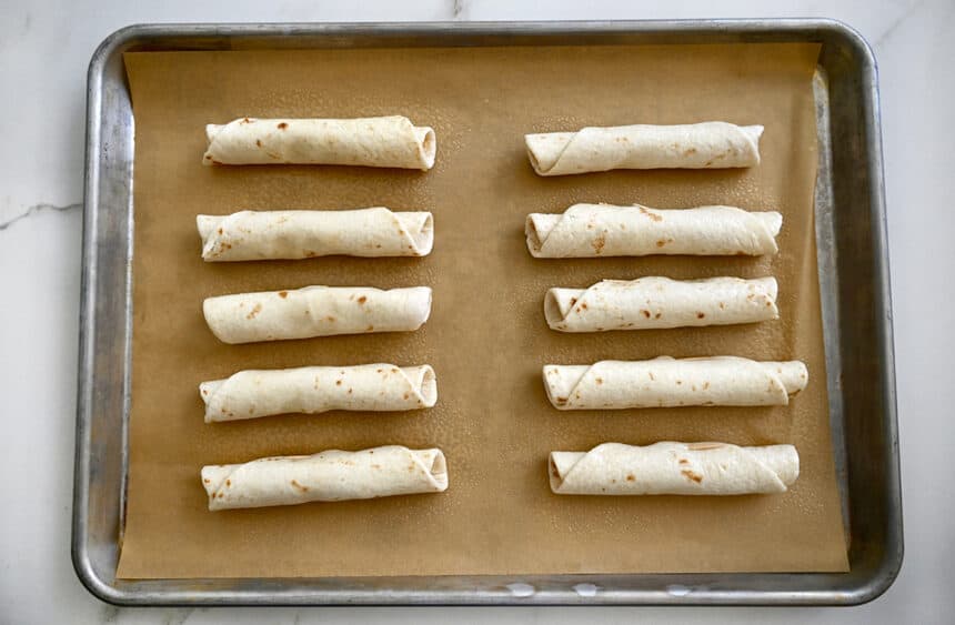 Baked Chicken and Cheese Taquitos (Oven or Air Fryer) Just a Taste