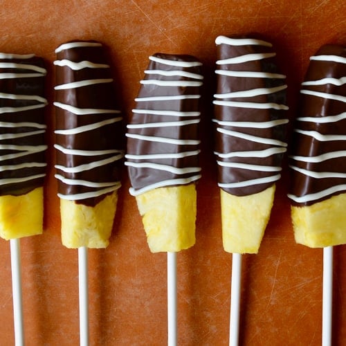 Chocolate Pineapple Pops