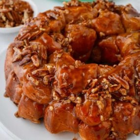 The best monkey bread studded with pecans