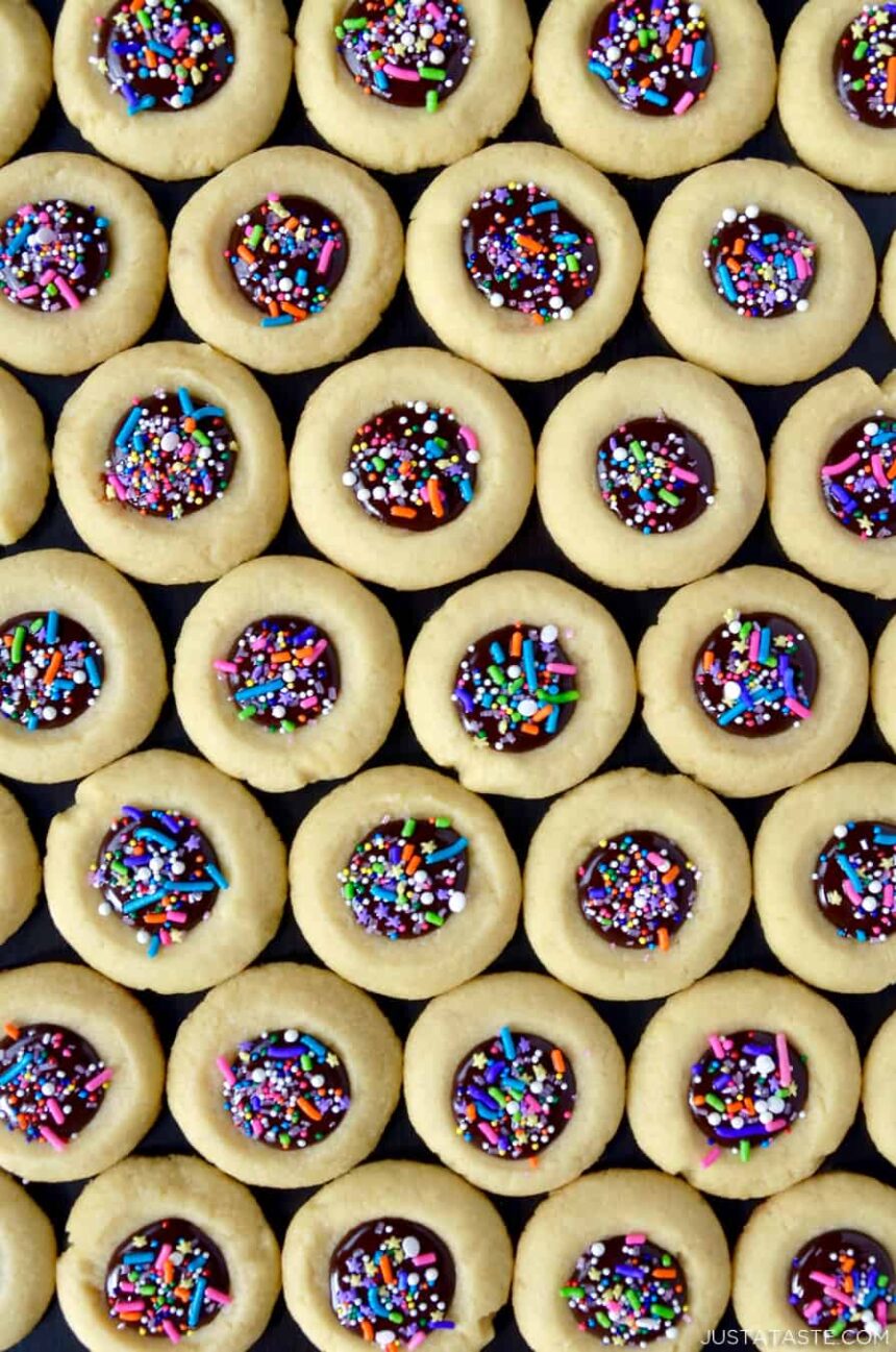 Chocolate Thumbprint Cookies Just a Taste